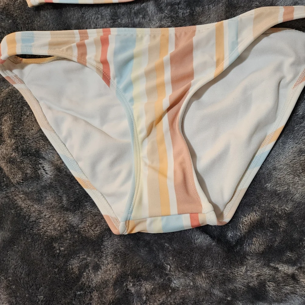Xhilaration Striped Bikini size S + M - Picture 2 of 4